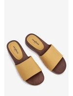 Dámské pantofle s cvoky žluté Terissa