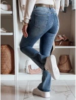 Dámske džínsové zvonové nohavice s opaskom FITLOW modré FashionStreet UY2466
