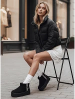 Dámske semišové snežnice čierne FashionStreet ZY1297