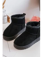 Dziecięce Śniegowce Botki Ocieplane Czarne Nallita