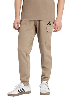 Pánske nohavice adidas Essentials Feelcozy Cargo, béžové, KF2384