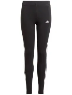 Dievčenské legíny Essentials 3 Stripes GN4046 Black and White - Adidas