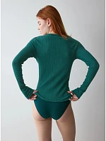 Blúzka Versatile Rib Top LSL zelená Green – TRIUMPH Blúzka Versatile Rib Top LSL zelená Green – TRIUMPH