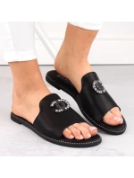 Pohodlné žabky so zirkónmi S.Barski W OLI258A black Pohodlné žabky so zirkónmi S.Barski W OLI258A black