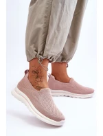 Damskie Tenisówki Materiałowe Wsuwane Różowe Adiora