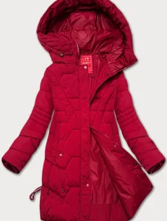 Dámska bordová prechodná bunda s kapucňou LHD (LHD-24585)