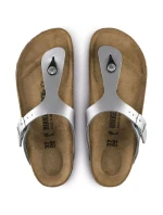 Dámske žabky Birkenstock Gizeh Birko-Flor slim silver (0043853)