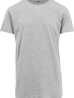 Build your Brand BY 028 Pánske tričko „Shaped Long“ 56.0028 melírovaná šedá