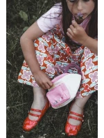 Lakierowane Balerinki Dziecięce Z Paseczkami Czerwone Margenis