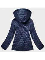 Tmavomodrá prešívaná dámska bunda (RQW-7009) Tmavomodrá prešívaná dámska bunda (RQW-7009)