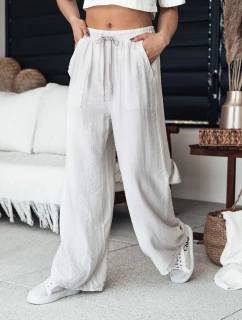 Dámske široké nohavice NAMAYAS light beige FashionStreet UY2105
