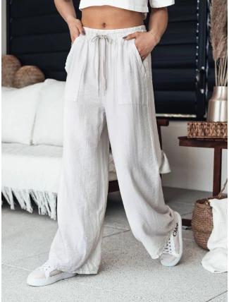 Dámske široké nohavice NAMAYAS light beige FashionStreet UY2105