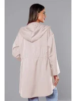 Svetlo béžový tenký asymetrický dámsky prehoz cez oblečenie (B8117-46) Svetlo béžový tenký asymetrický dámsky prehoz cez oblečenie (B8117-46)