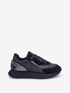 Pánske kožené tenisky Big Star OO174297 Hi-Poly System Black