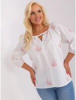 Blúzka LK BZ 509324 1.81P biela a ružová