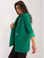 Zelená bunda s dlhými rukávmi