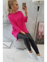 Mikina s potlačou kolesa fuchsiová