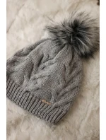 Fleecová čiapka Ela K242 svetlo šedá Fleecová čiapka Ela K242 svetlo šedá