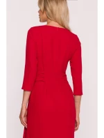 Šaty s volánom S425 červené - Stylove