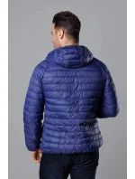 Modrá pánska prešívaná bunda s kapucňou (HM112-50) Modrá pánska prešívaná bunda s kapucňou (HM112-50)