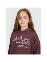 Dievčenská oversize mikina s kapucňou 4F 4FJRAW25TSWSF2429-51S