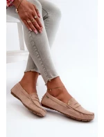 Dámske mokasíny z ekologického semišu, svetlo béžové Rerteria