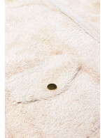 Krátka vlnená bunda typu "alpaka" v ecru farbe (553)