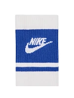 Nike Everyday Elevated Crew 3 páry bielych a modrých ponožiek IM7949 904
