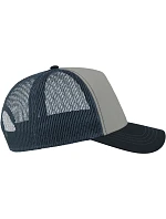 Atlantis Headwear Rapper Canvas-S 5-panelová truckerová čiapka 33.0234 šedá/námornícka modrá Atlantis Headwear Rapper Canvas-S 5-panelová truckerová čiapka 33.0234 šedá/námornícka modrá