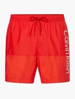 Pánske kúpacie kraťasy - KM00729 XNL - červená - Calvin Klein