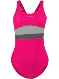 Dámske jednodielne plavky Katie Dark Pink with Grey - Crowell