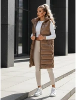 Dámska prešívaná vesta GANTINI camel FashionStreet TY3741 Dámska prešívaná vesta GANTINI camel FashionStreet TY3741