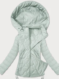 Dámska krátka prešívaná bunda v mätovej farbe J Style (16M9239-156)