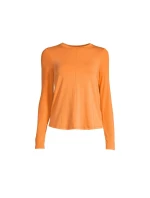 CASALL Delight Tričko s dlhým rukávom Crew Neck juicy orange