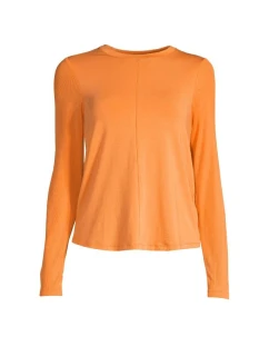 CASALL Delight Tričko s dlhým rukávom Crew Neck juicy orange