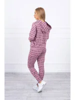 Tmavo ružová sada s potlačou
