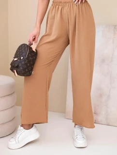 Široké nohavice camel