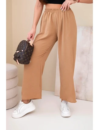 Široké nohavice camel