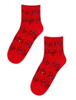 PERFECT WOMAN Valentínske vzorované ponožky pre ženy