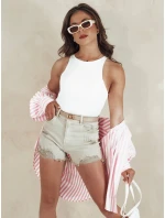 Dámske šortky POPGLAM beige FashionStreet SY0399