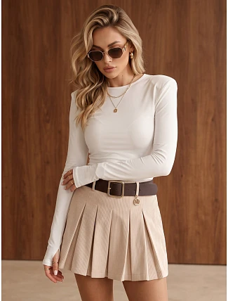 Dámska blúzka s dlhými rukávmi, biela, FashionStreet RY2941 Dámska blúzka s dlhými rukávmi, biela, FashionStreet RY2941
