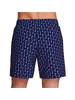 Plavky Nike Breaker Swoosh Link Midnig v tmavomodrej, ružovej a fialovej farbe NESSG577 440