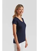 Fruit of the Loom Lady-Fit Iconic 150 V-Neck T Dámske tričko s výstrihom do V 16.1444 červené