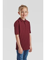 Fruit of the Loom Kids 65/35 Polo Detské piqué polo 16.3417 vintage heather red