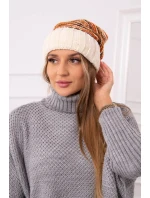 Dámska čiapka Feba K330 ecru+red