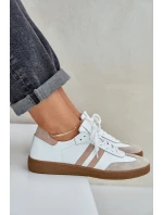Zazoo N1068 Dámske kožené nízke tenisky Beige