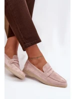 Dámské mokasyny z eko semiše Špinavě růžová Renelia