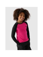 Dievčenský hladký hladký rukáv s dlhým rukávom 4F Junior 4FJWAW24TLONF291-55S