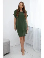 Šaty s vreckami khaki