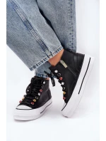 Dámske kožené vysoké tenisky GOE RR2N4101 Black Dámske kožené vysoké tenisky GOE RR2N4101 Black